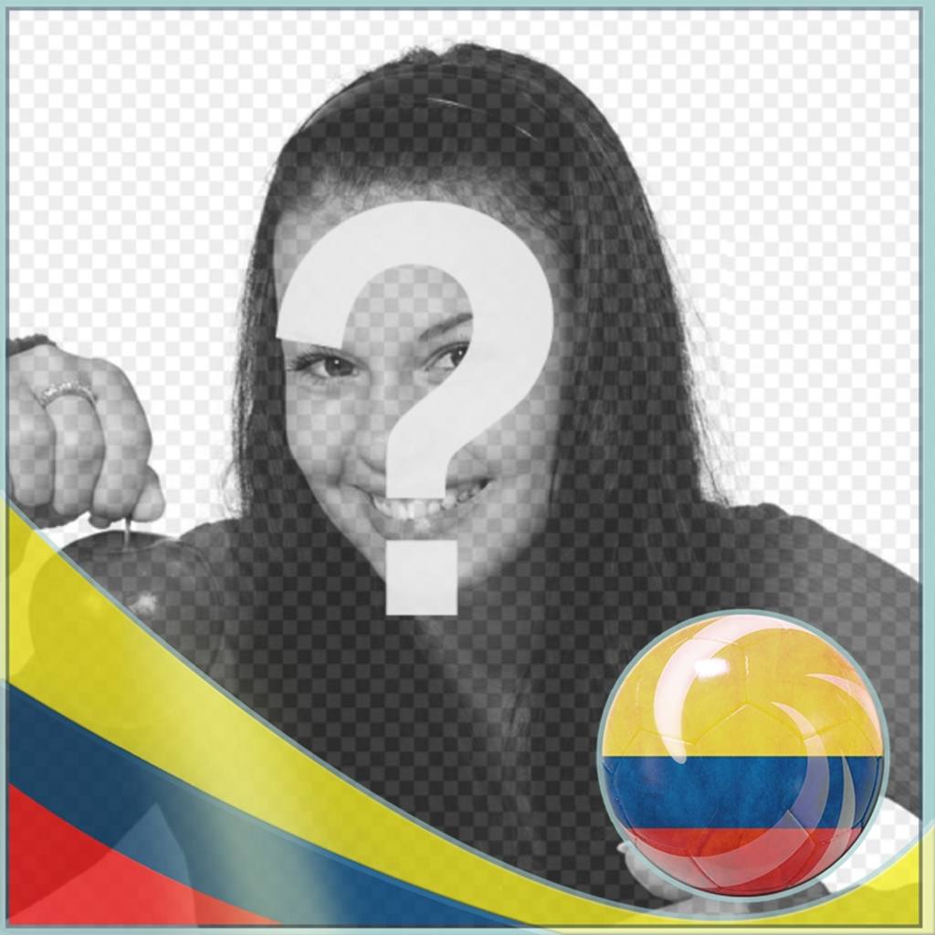 Photomontage With the flag of Colombia for your photos online. ..