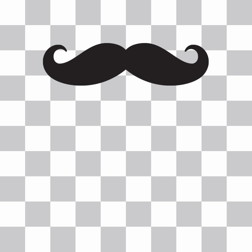Sticker of a trendy mustache to paste in your photographs