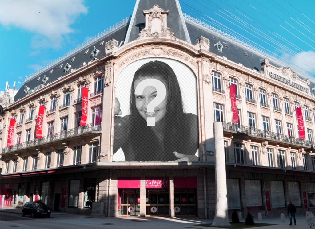 Montage on Galeries Lafayette in Paris. ..