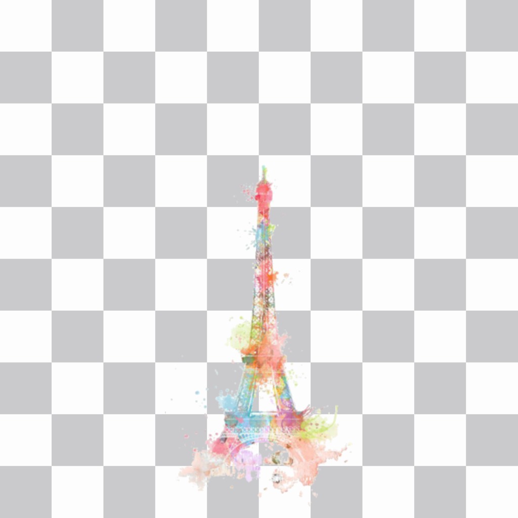 Sticker with a picture of the Eiffel Tower ..