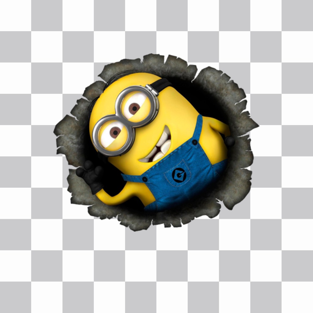 A minion sticker to stick on your photo ..