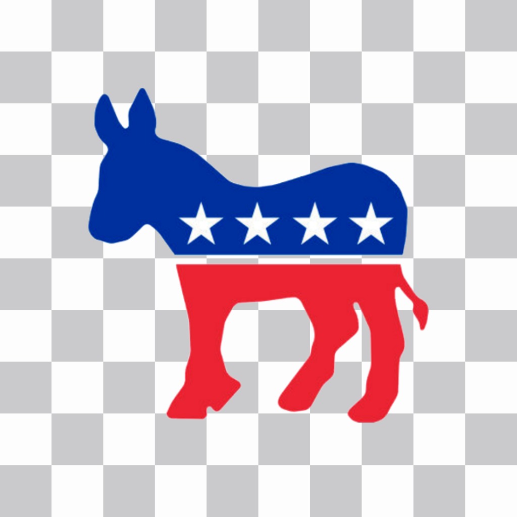 Sticker of the Democratic party logo for your photo ..