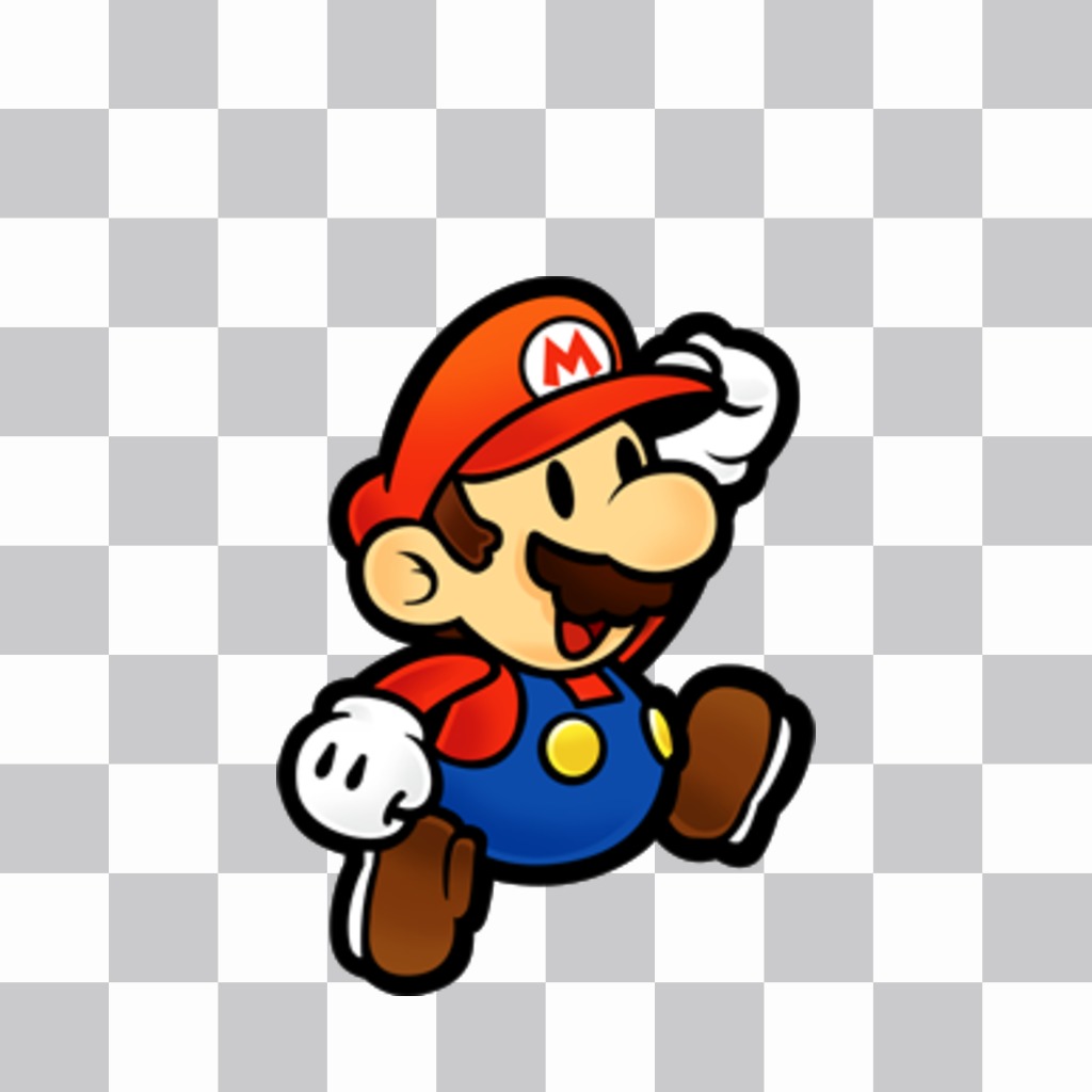 Sticker of Mario jumping.