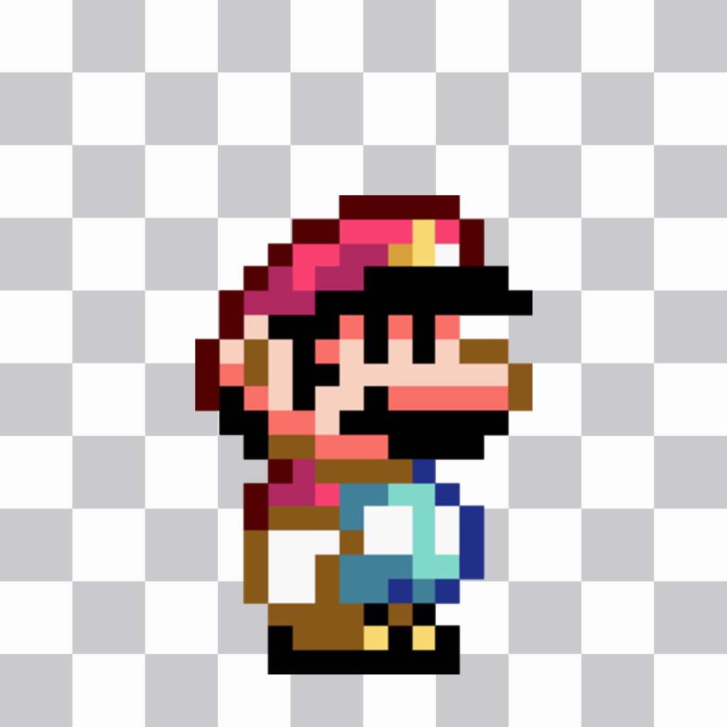 Sticker of the game Mario Bros pixelated and free ..
