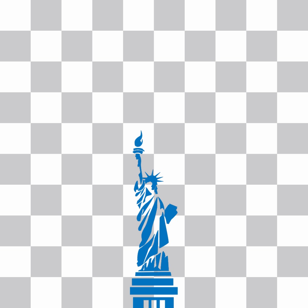 Sticker with the shape of the Statue of Liberty ..