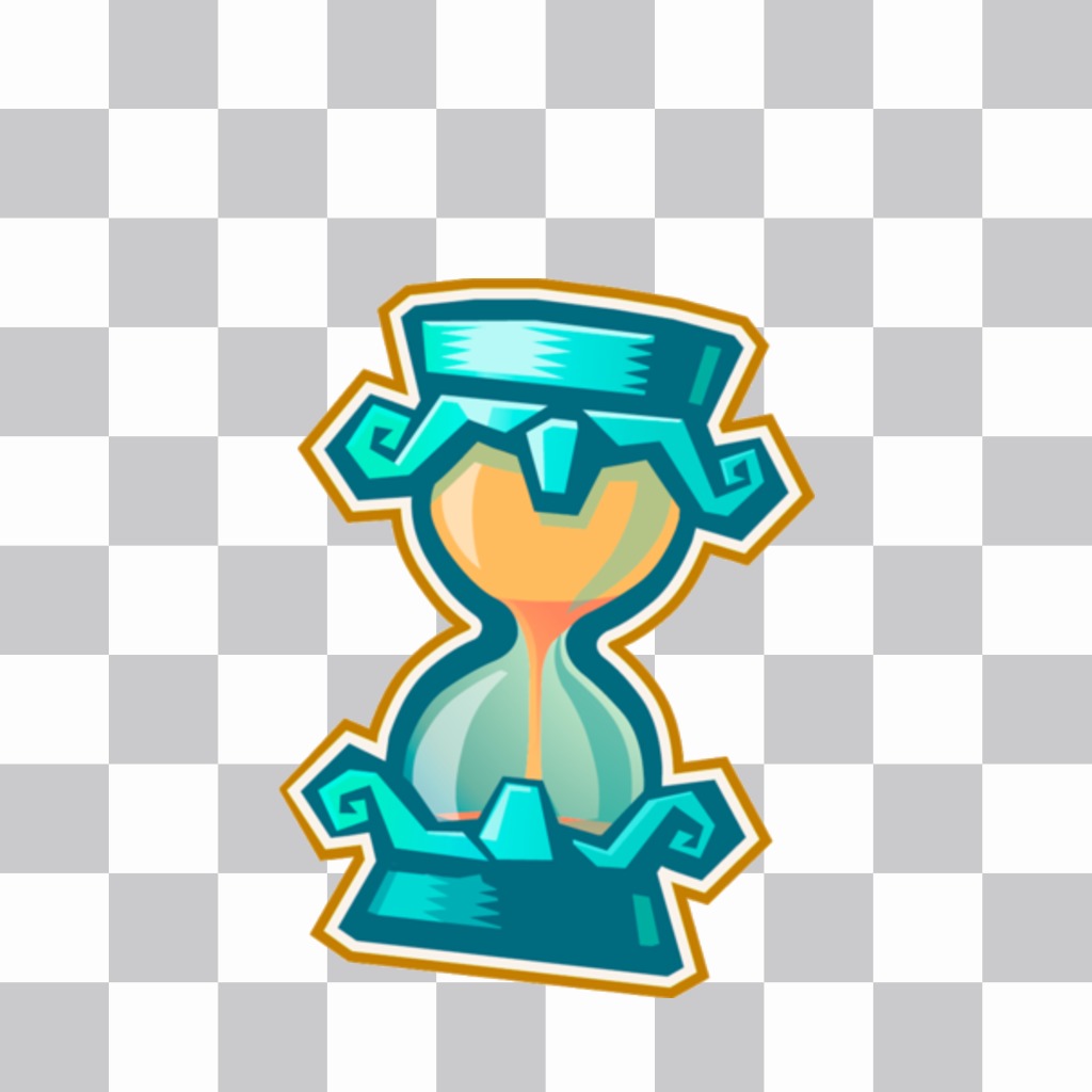 Sticker with an hourglass ..