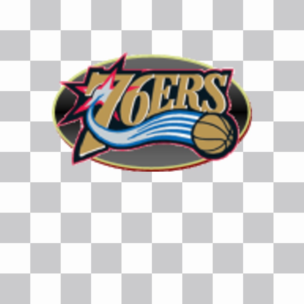 Sticker with the Philadelphia 76ers team logo. ..