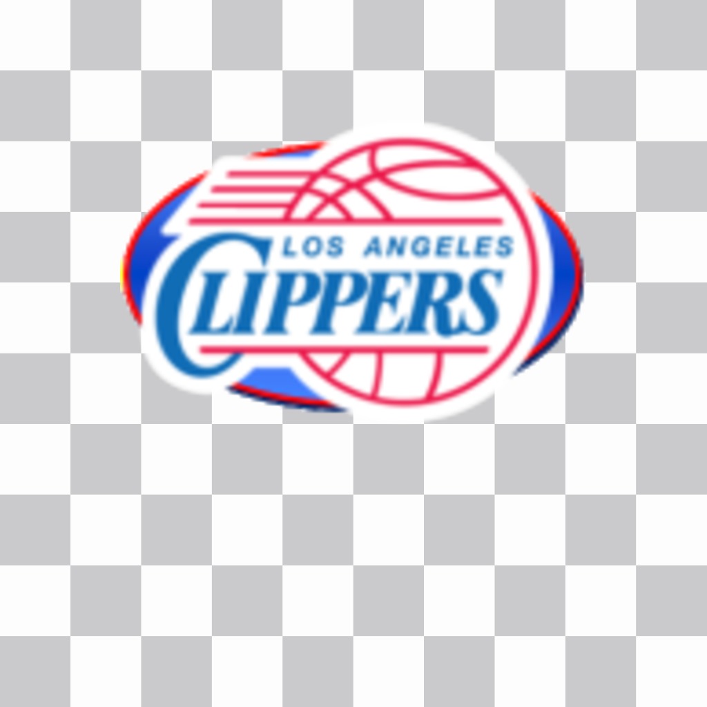 Sticker with the logo of the NBA team Los Angeles Clippers. ..