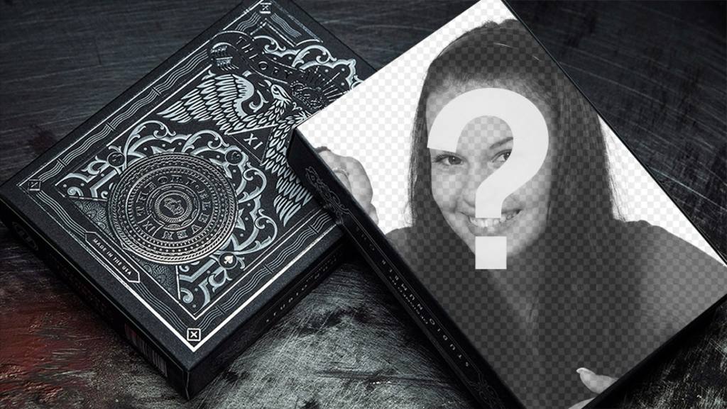 Put your photo on a deck of cards dark. ..