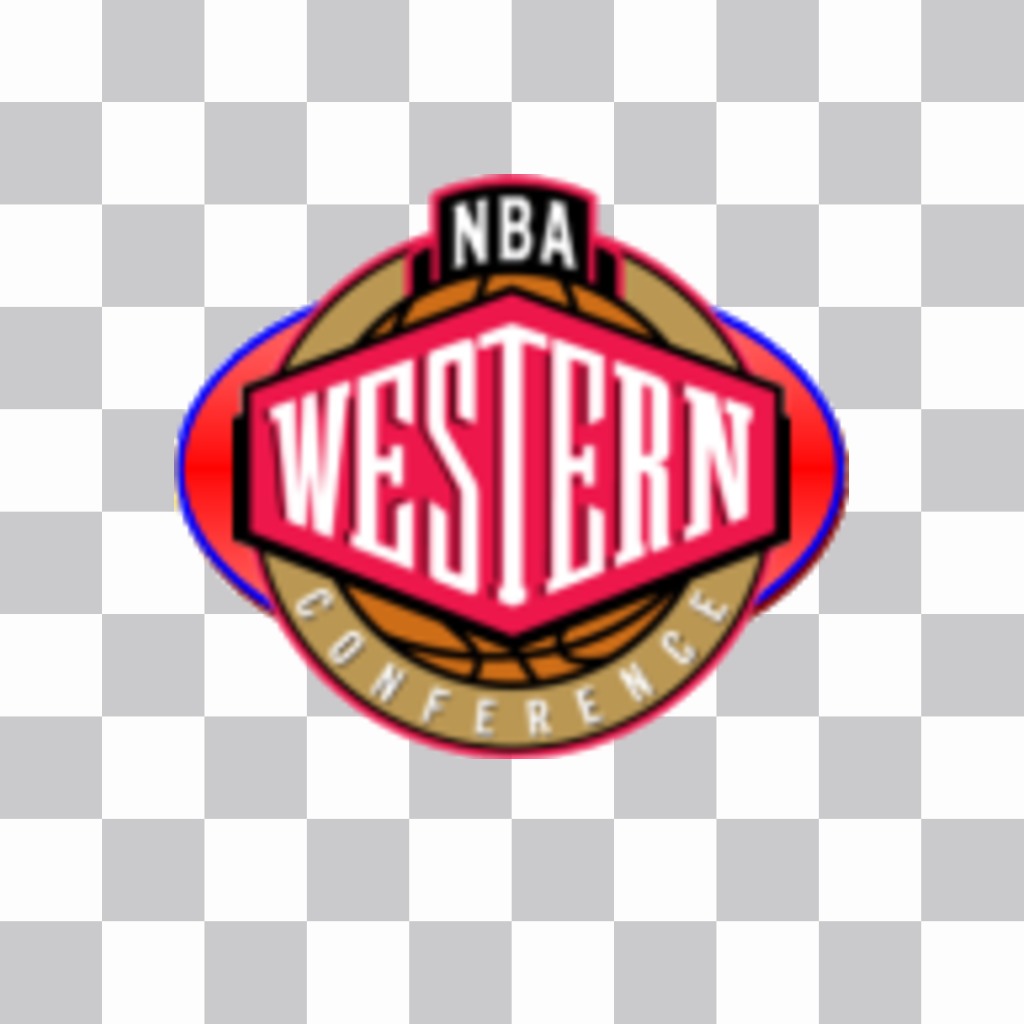 Sticker of theo Western Conference of the NBA logo. ..