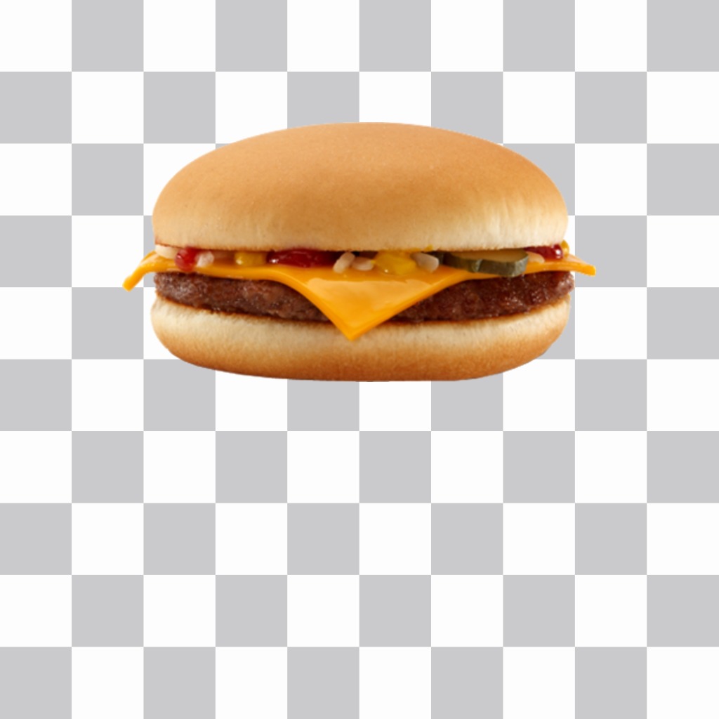 Sticker of a hamburger ..