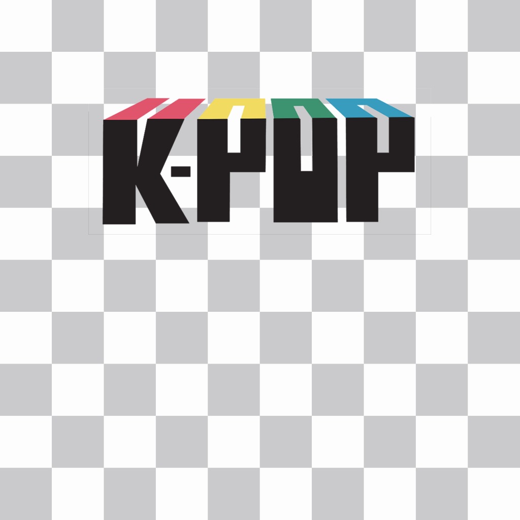 Sticker with the logo of K-Pop for your images ..