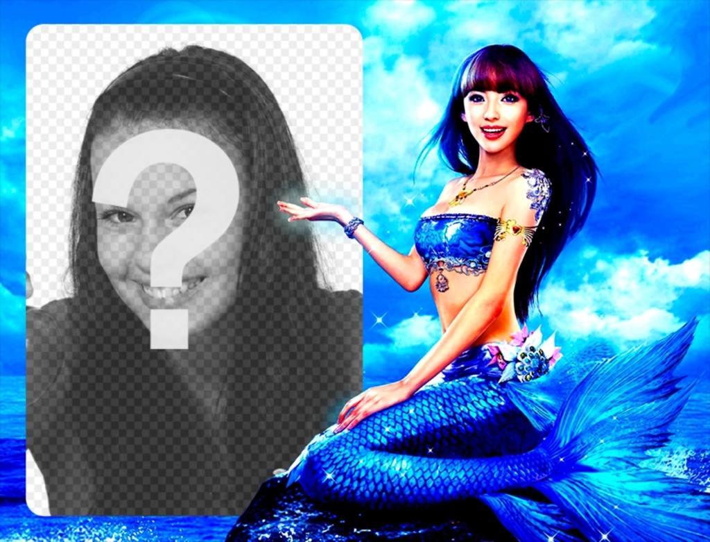 Collage with a mermaid ..