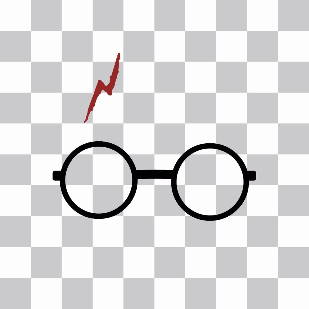 Sticker with Harry Potter's glasses and scar ..