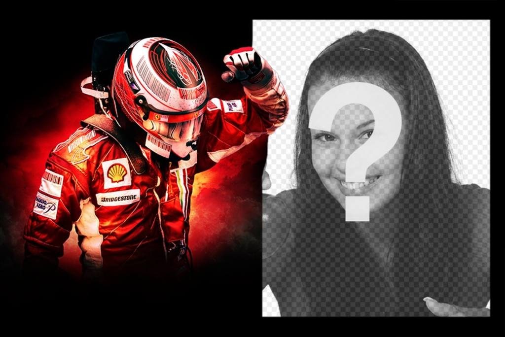 Photomontage of Kimi Räikkönen ..
