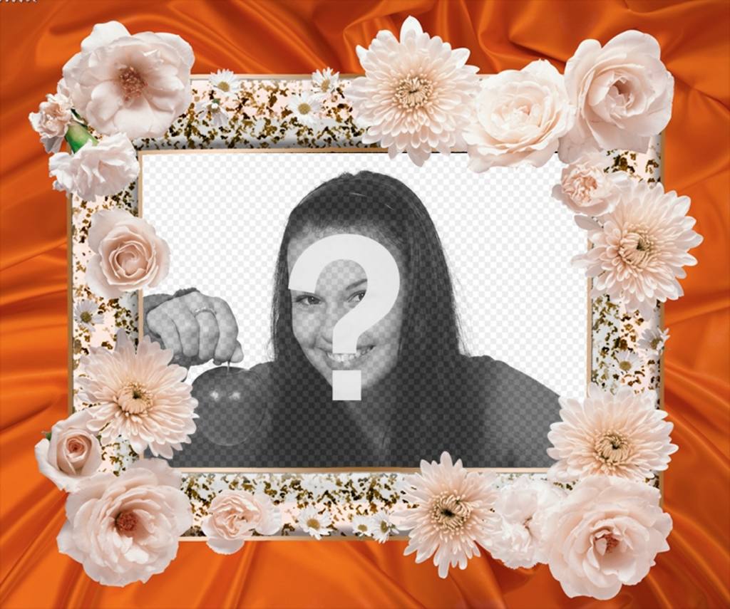 Photo frames with flowers and roses online Photofunny