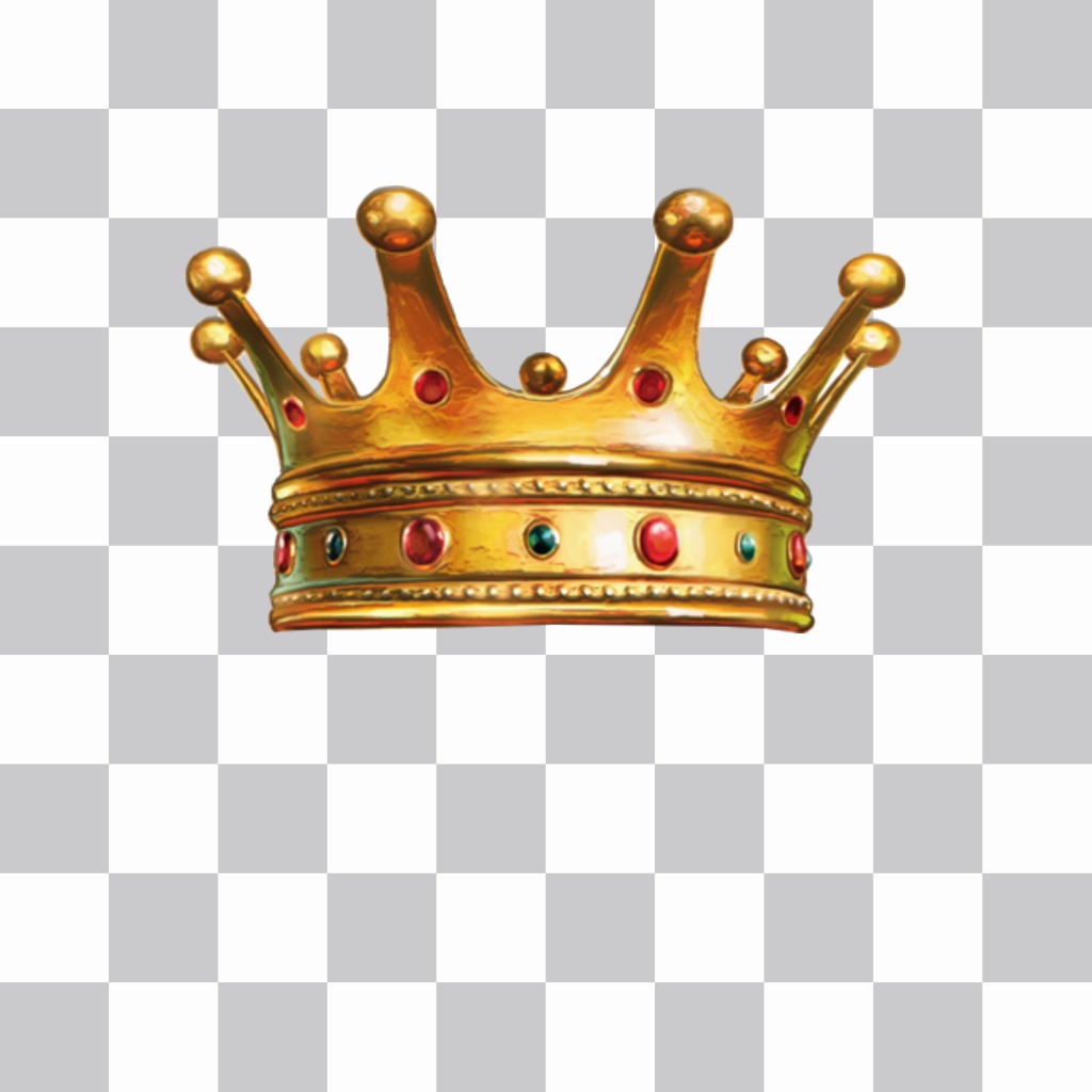 Sticker of a gold crown with diamonds ..