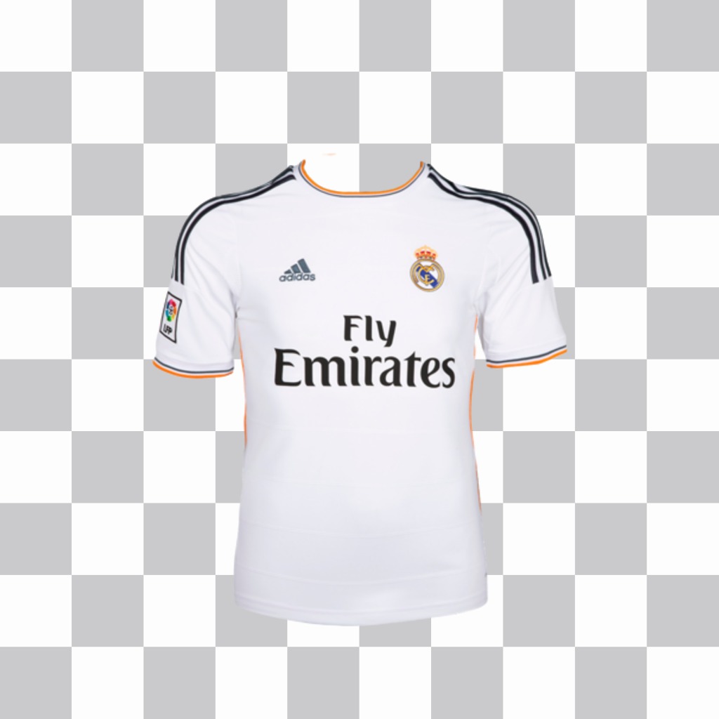 Sticker to put the shirt of Real Madrid in your photo ..