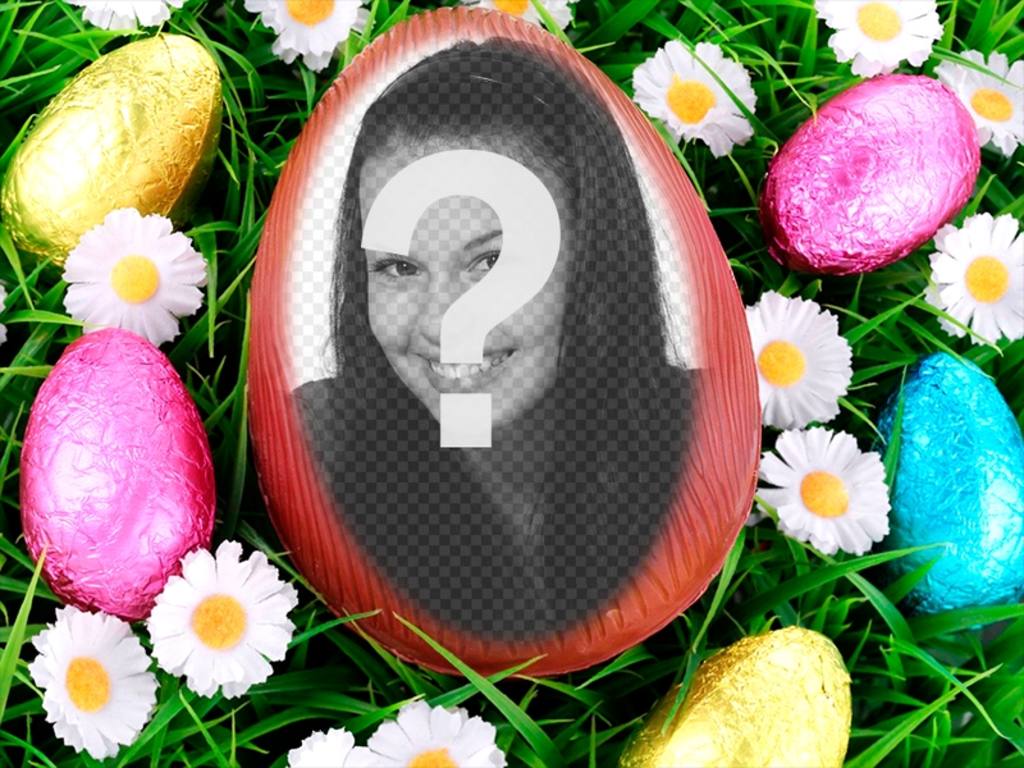 Photomontage to put your image inside an Easter egg ..