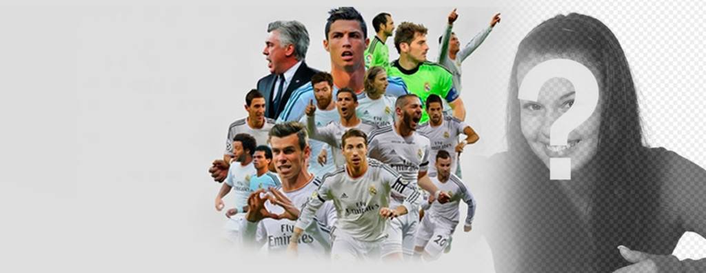Facebook cover photo with the soccer players of Real Madrid ..