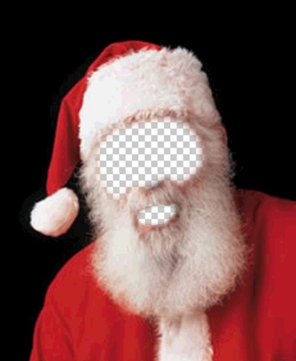 Photo montage of Santa Claus costume for Christmas ..
