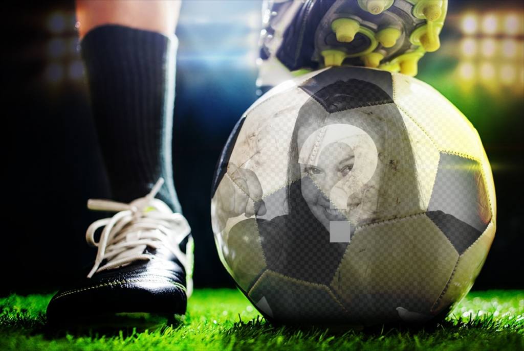 Photomontage to put your photo on a soccer ball ..