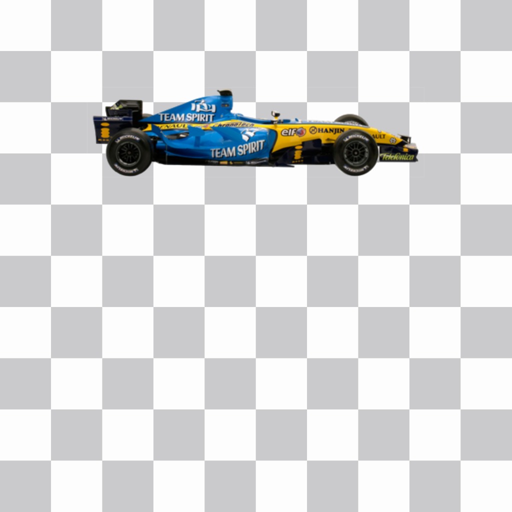 Sticker with a Renault Formula 1 car for your photo ..