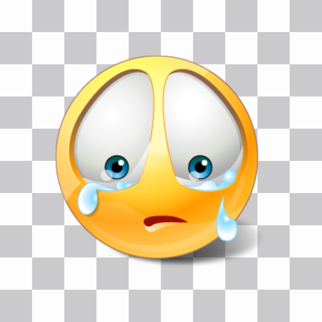 Sad emoticon to put your photos. ..