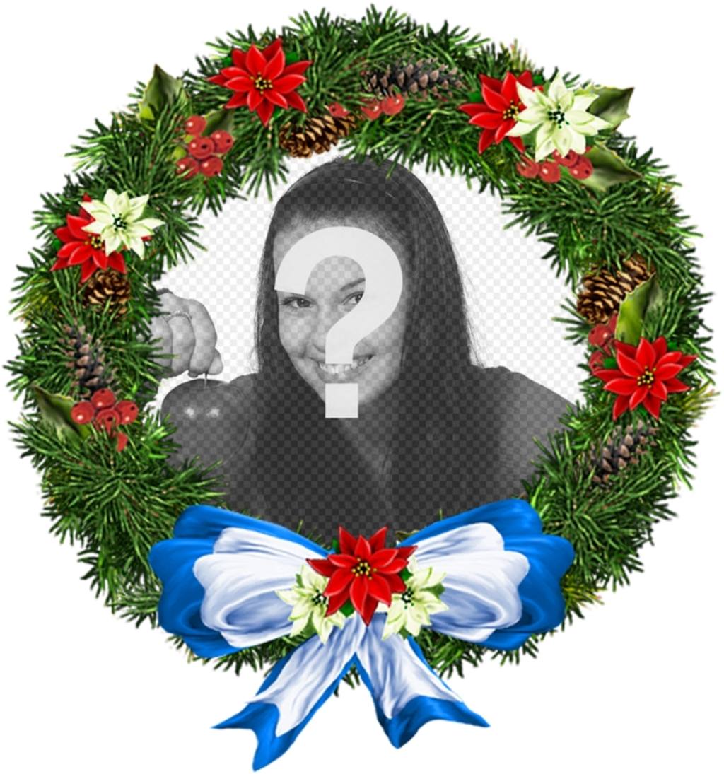 Frame for photos shaped as a round Christmas ornament ..