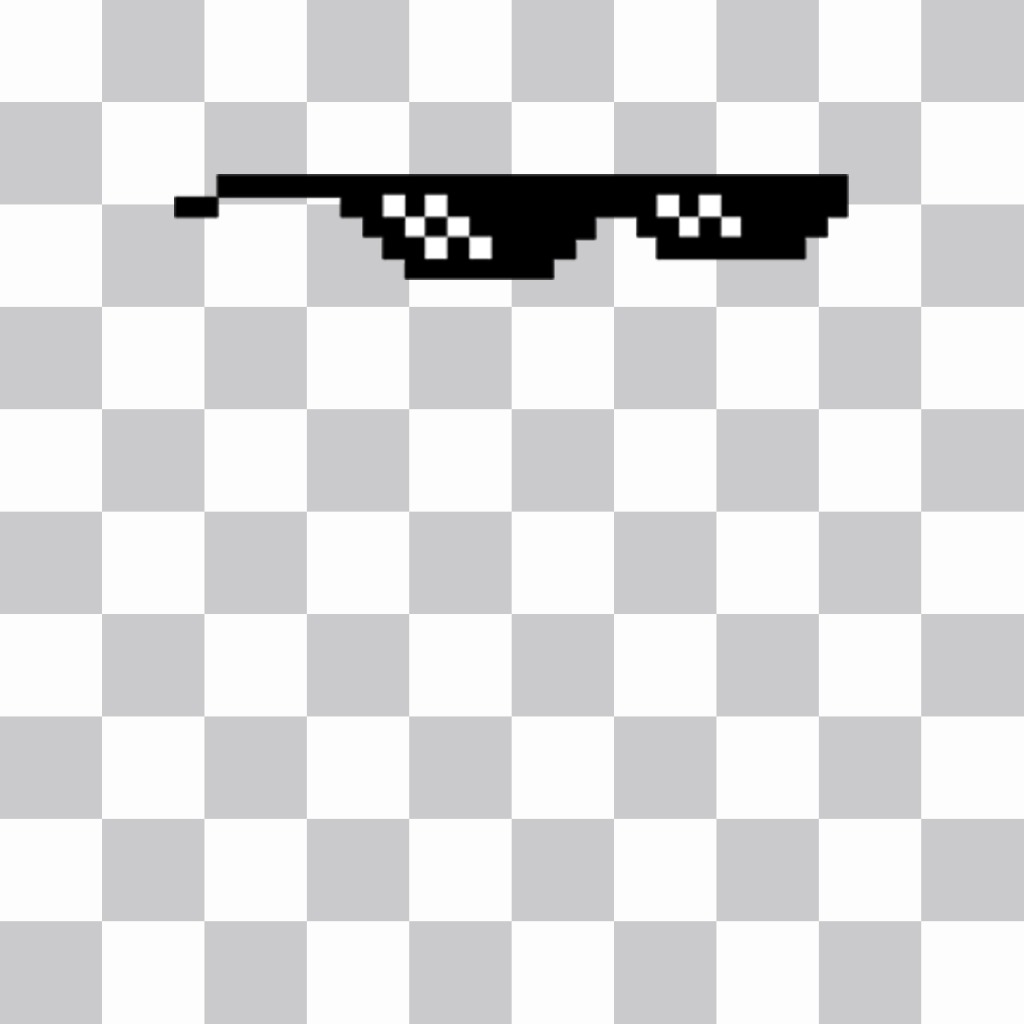 Pixelated glasses Sticker Deal With It meme ..