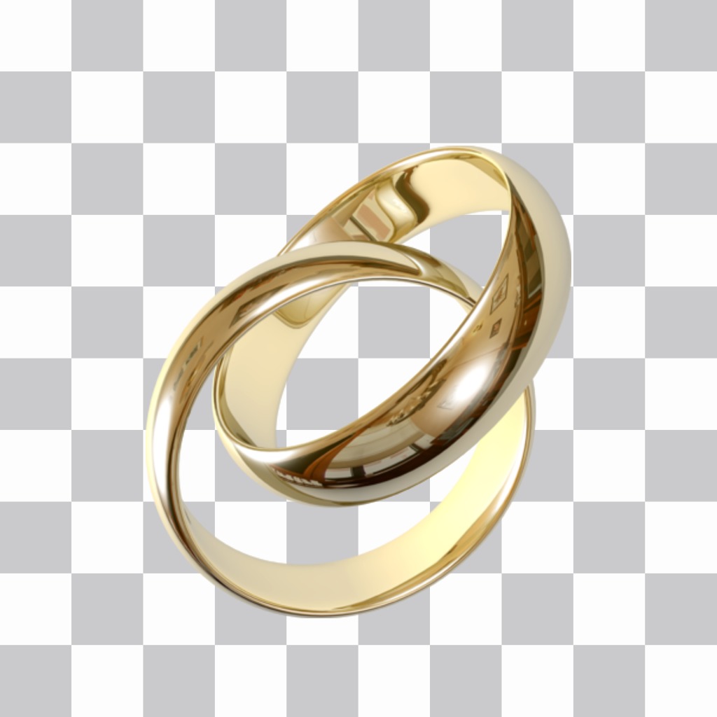 Sticker of a gold engagement rings