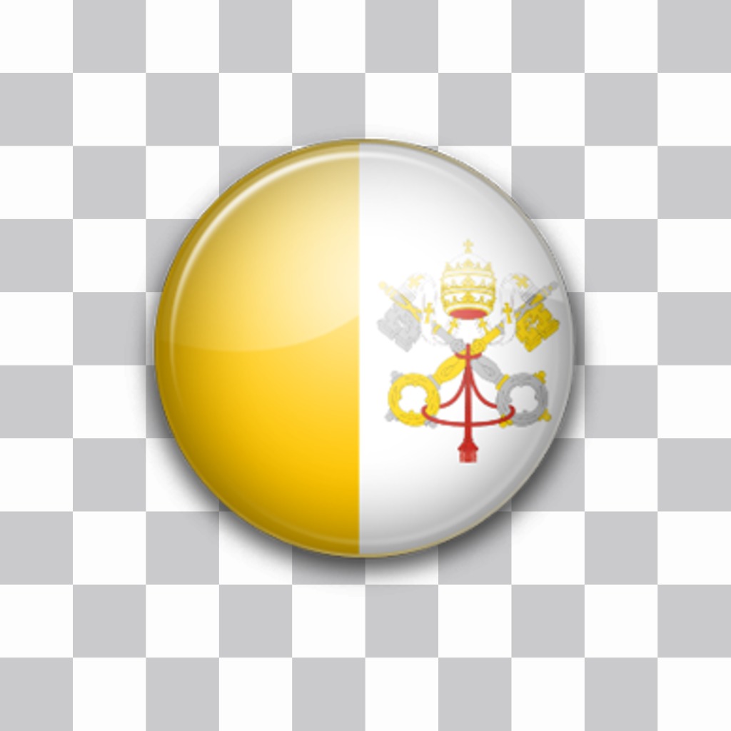 Flag Sticker Vatican City shaped plate to put in your profile..