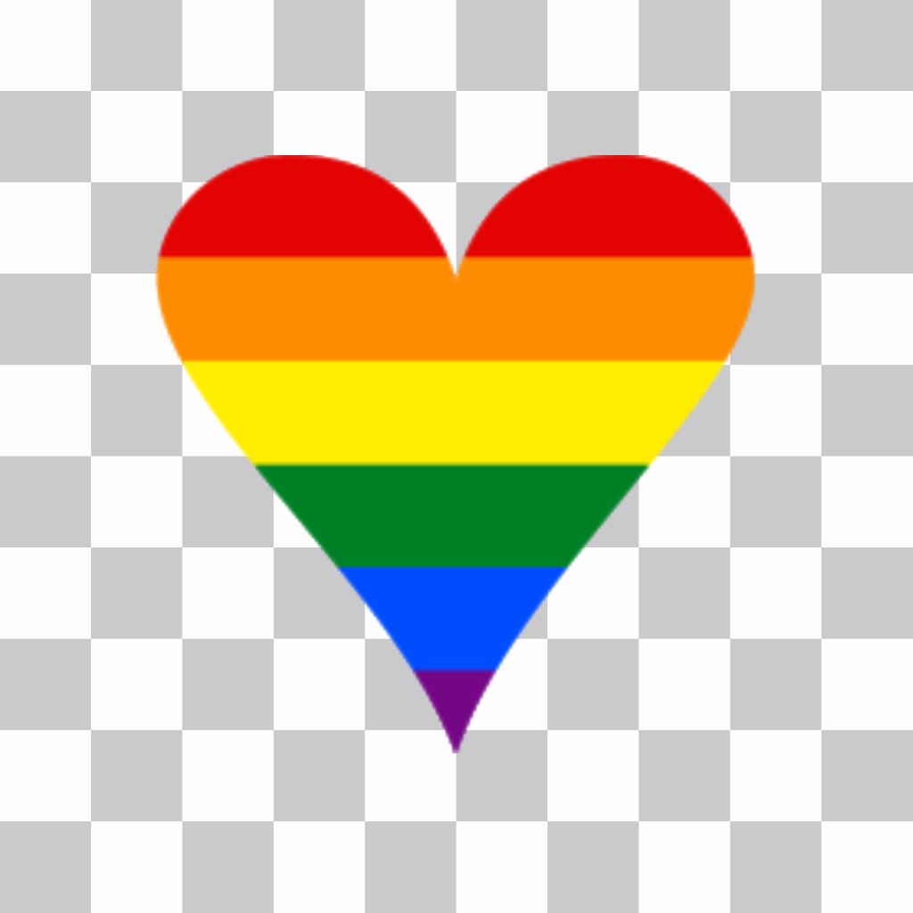 Heart with the colors of gay pride to put on your..