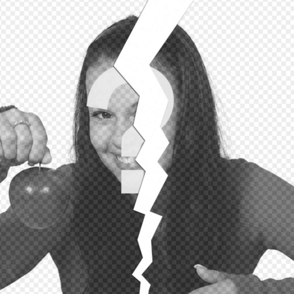 Photomontage effect snapping photos. ..