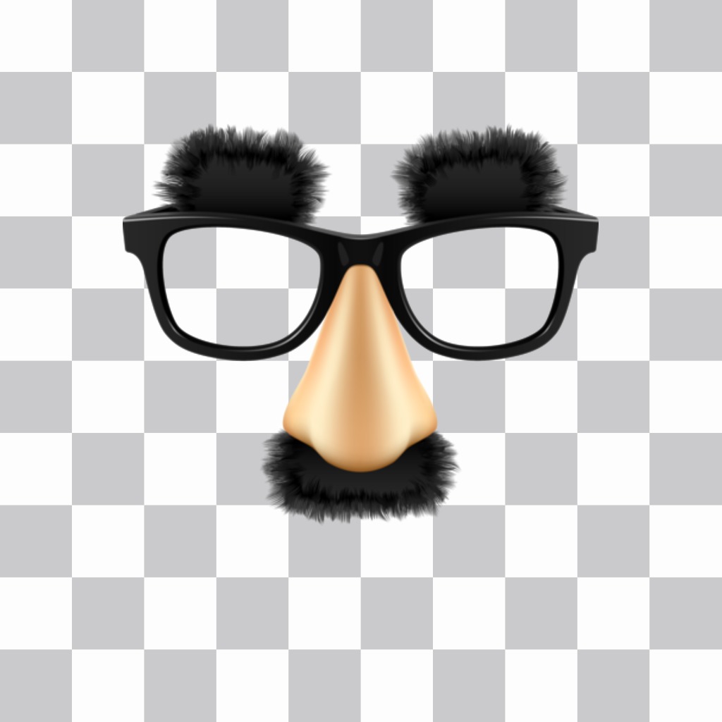 Sticker with mustache glasses and eyebrows of Groucho Marx, the great comedian you can insert into your  photos. ..