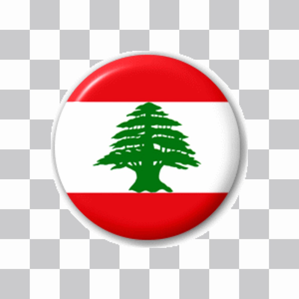 Badge with the flag of Lebanon to put on your profile picture Facebook or..