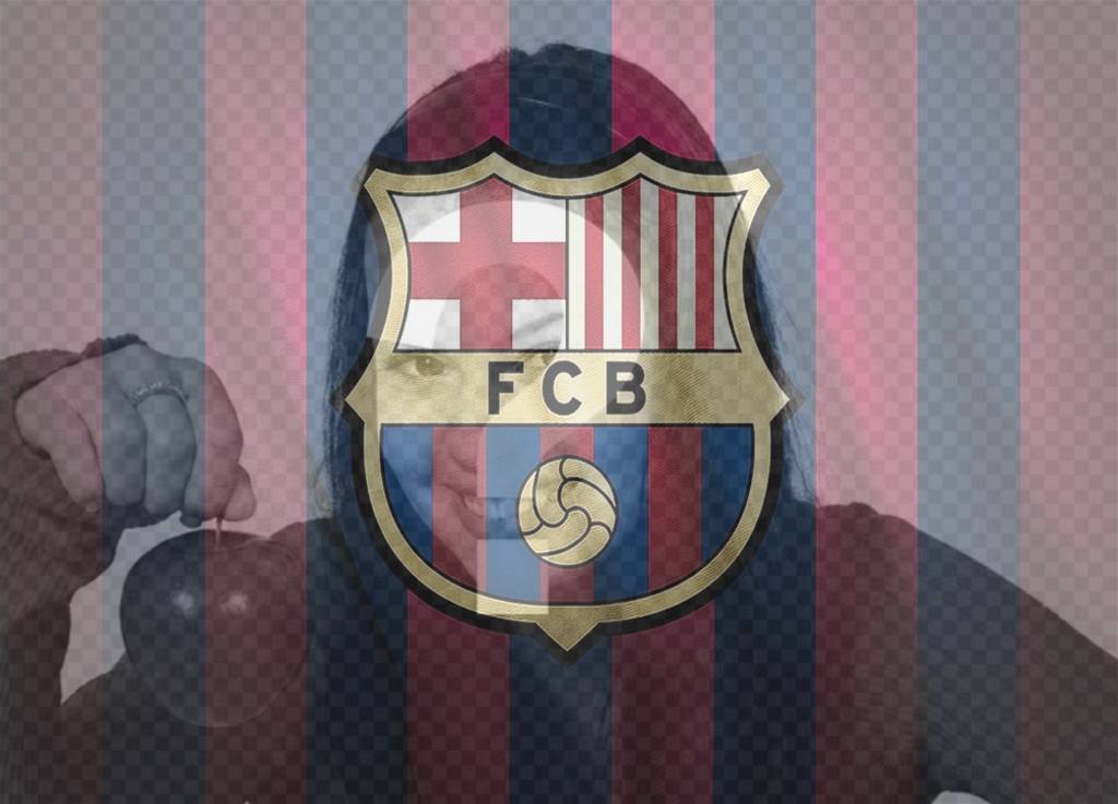 Photo effect of the FC Barcelona shield for your photo ..
