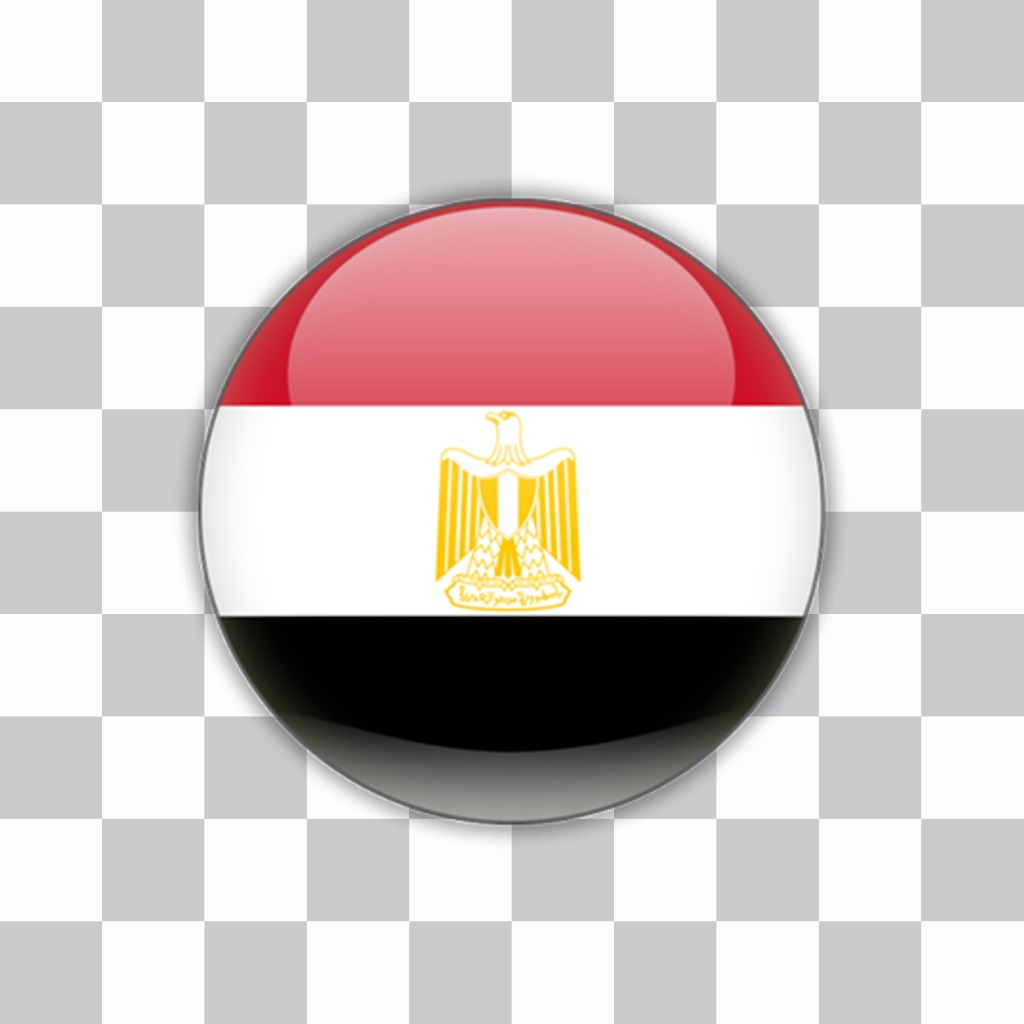 Sticker of button with Egypt Flag to your photos ..