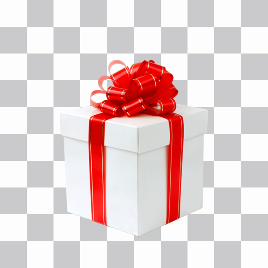 Sticker of a gift box to put on your pictures
