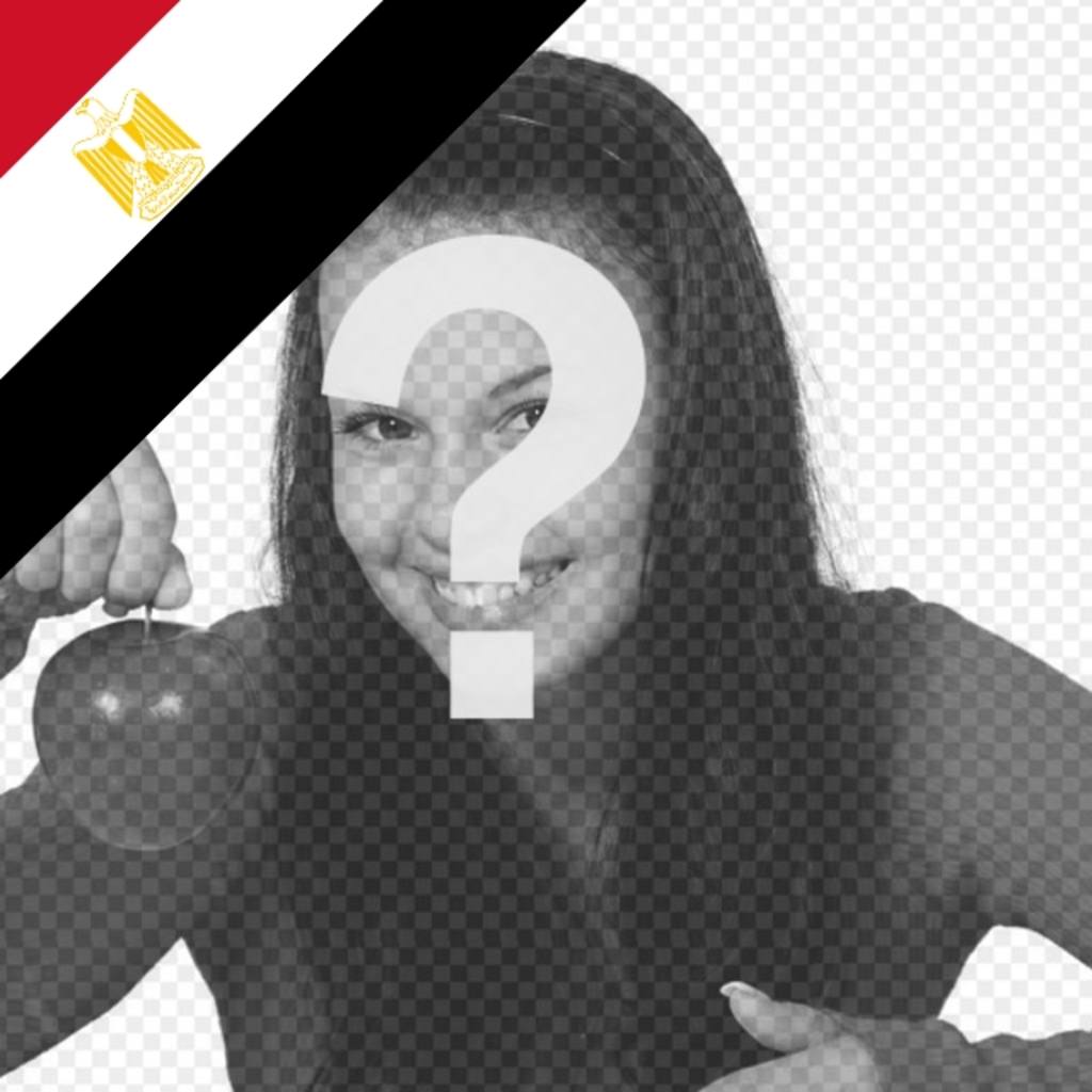 Photo effect of Egypt flag in the corner of your photo ..
