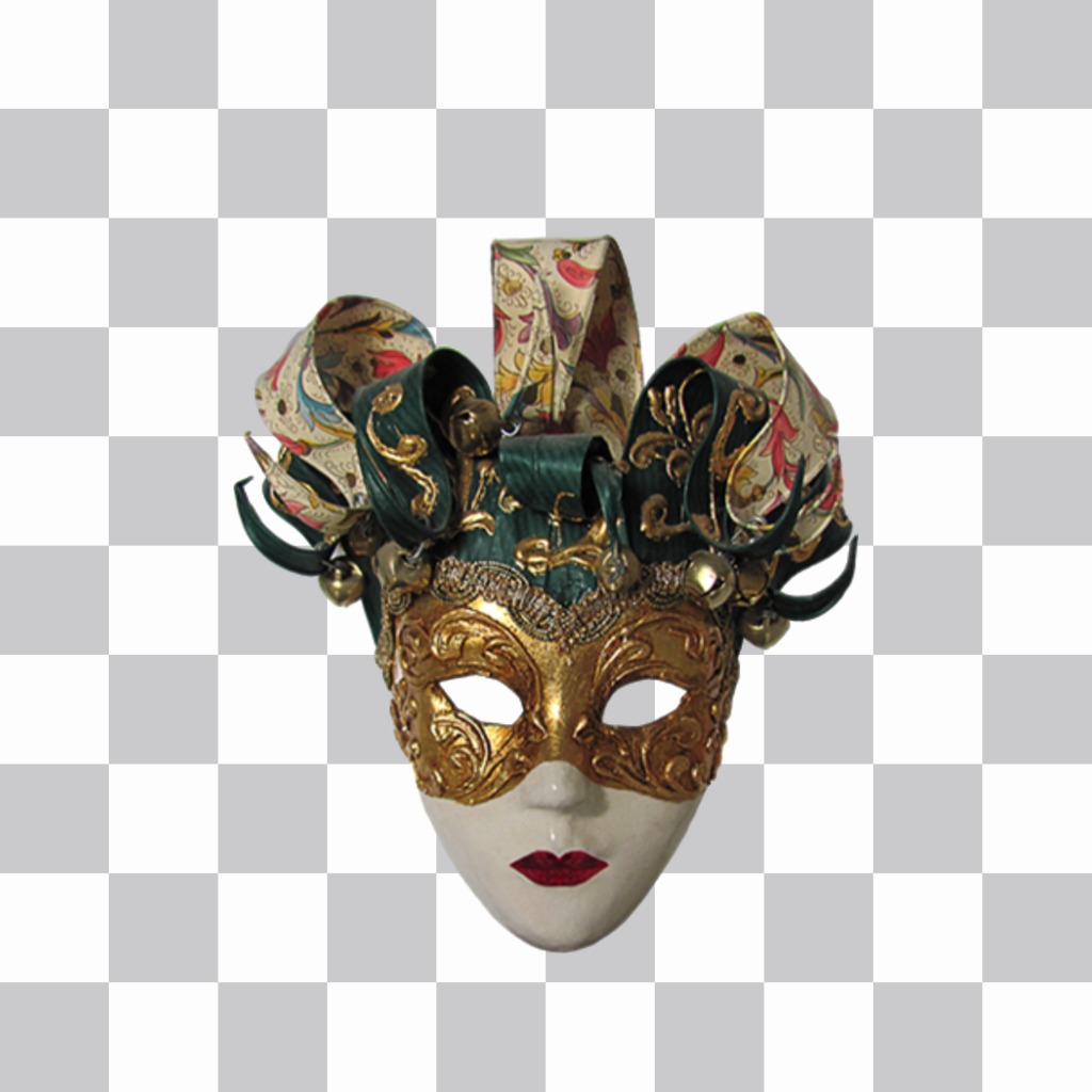 Sticker of an original carnival mask for your photos ..