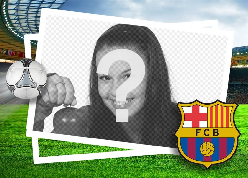 Photo effect of FC Barcelona to upload a photo ..