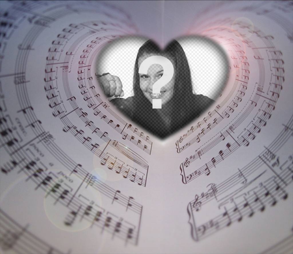 Love and music in a same effect for uploading your photo ..