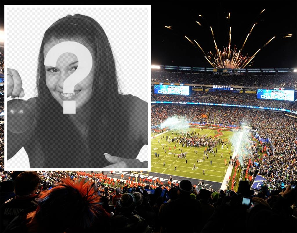 Upload your photo to this effect in the event of Super Bowl ..