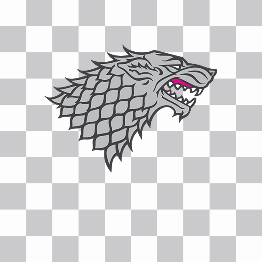 Wolf symbol of House Stark to put on your pictures ..