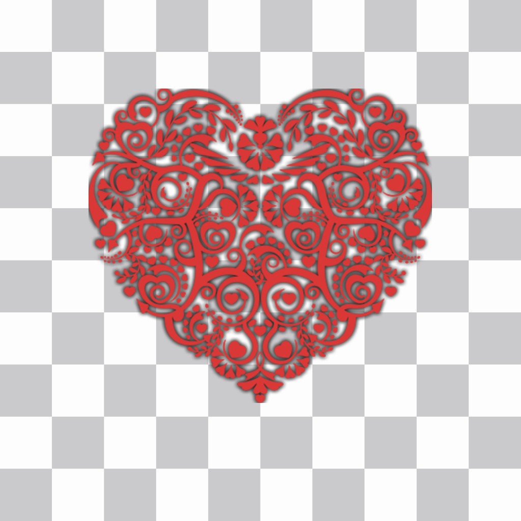 A heart with a tribal design to decorate your photos ..