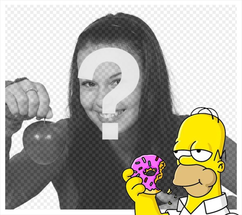 Homer Simpson in a corner of your photos with this effect ..
