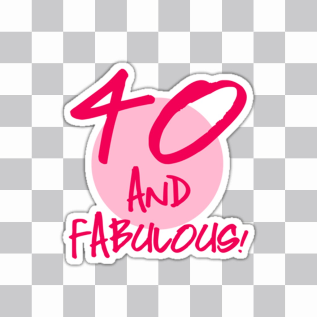 Fun effect to celebrate 40 years with your photo ..