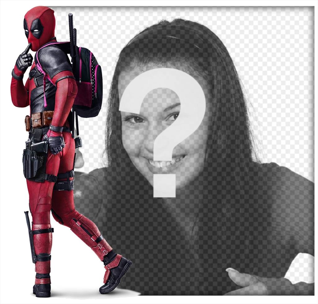 Your photo next to antihero Deadpool ..