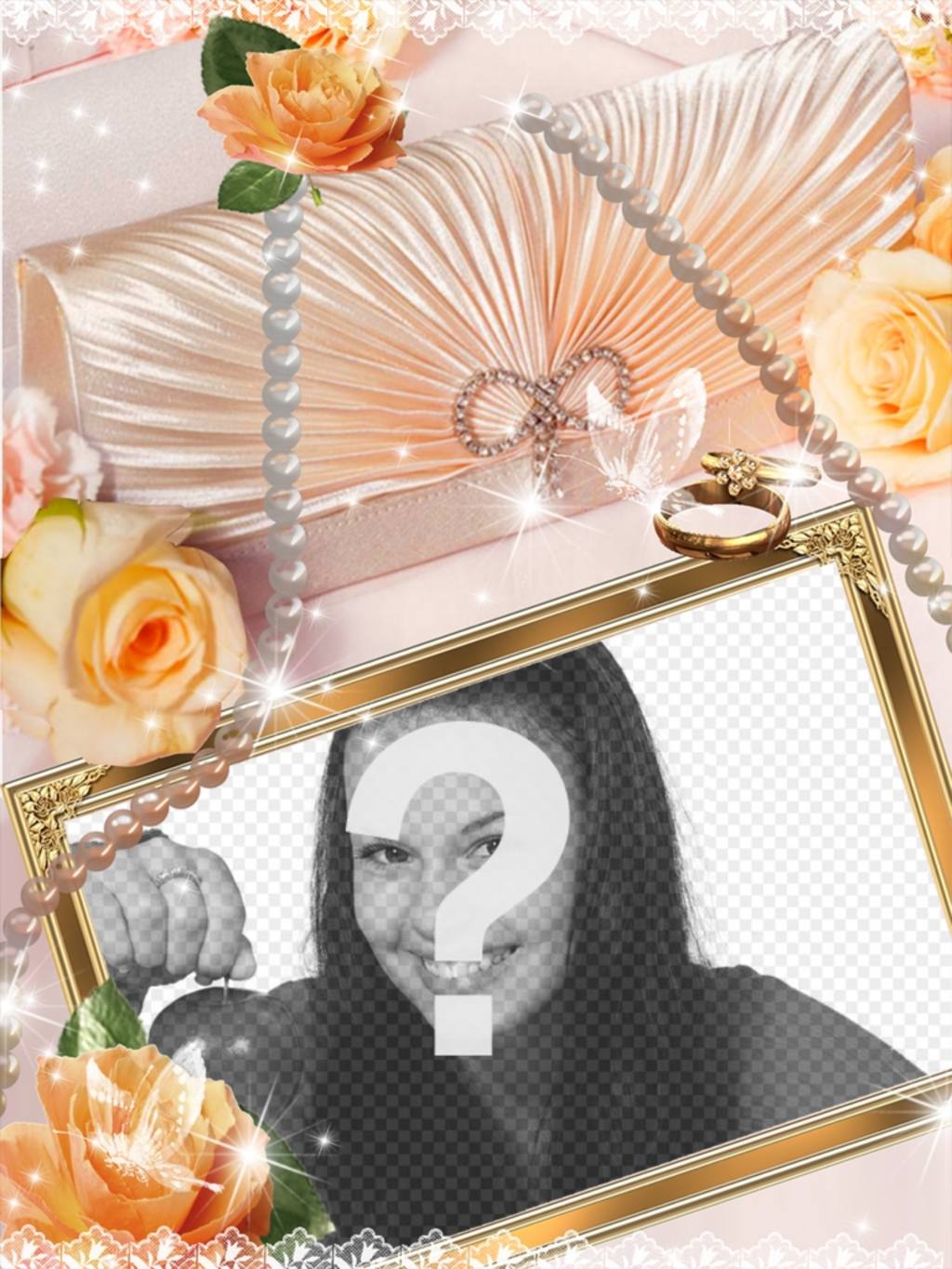 Photo collages and effects of engagements rings. Photofunny